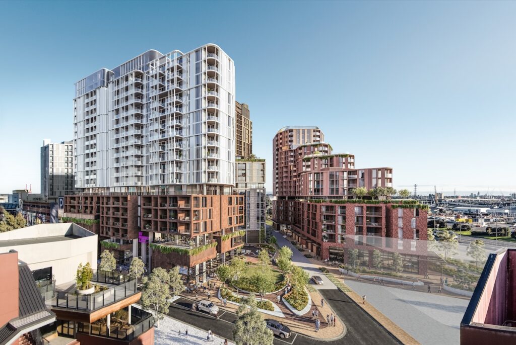 Concept image of AsheMorgan's District Living Build to Rent precinct | BTR News Australia